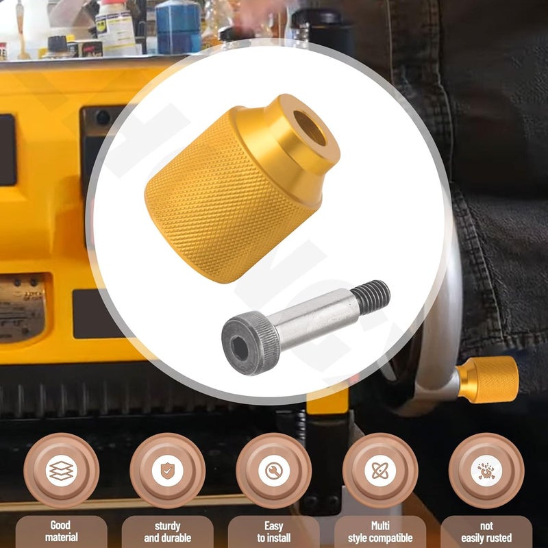 ZHONGXIA Upgrade Aluminum Alloy Stubby Knob Compatible With Dewalt DW735 Planer Stubby Knob, DW735X Planer (Yellow) - Image 5
